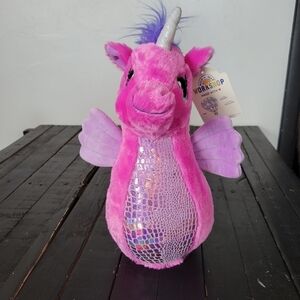 Build-a-Bear Seahorse Pink Purple Plush Stuffed Animal RARE Tags Attached BAB